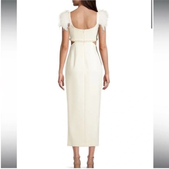 Likely Taliah Feather Midi Gown White - Picture 3 of 14